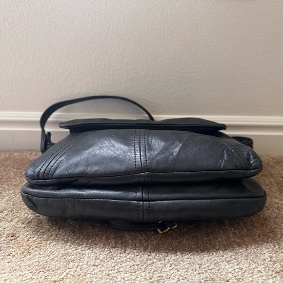 Victoria leather company purse Crossbody Flap Front Black - Picture 3 of 8